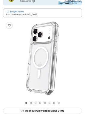 iPhone 17 Pro Max Clear MagSafe-Compatible Protective Phone Case - Transparent